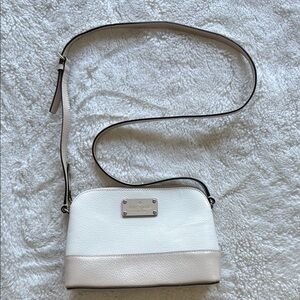 KATE SPADE NEW YORK Two-Tone White and Cream Crossbody